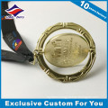 Swivel 3D Shiny Gold Company Prize Medal